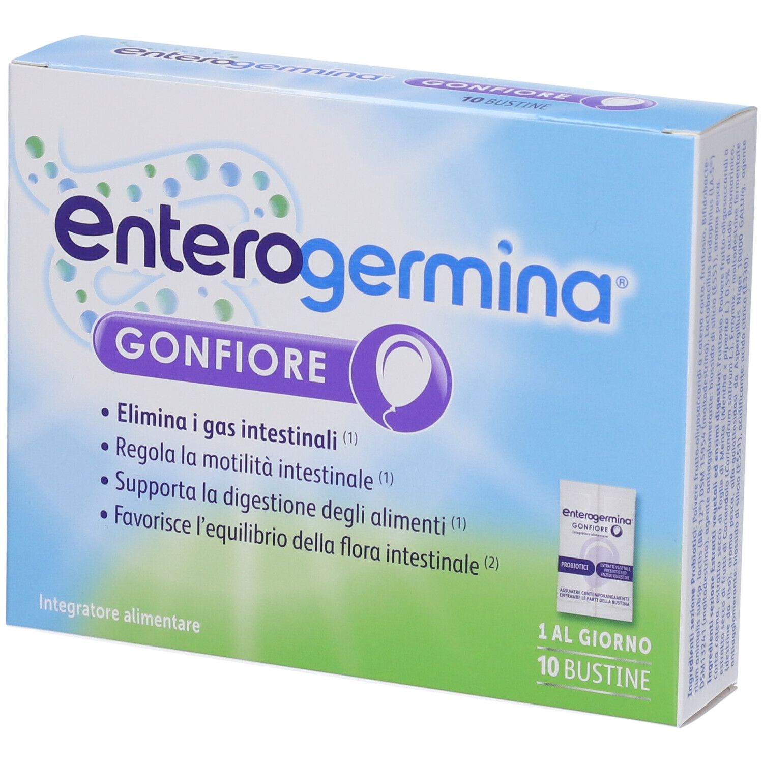 Enterogermina Gonfiore per Eliminare Gas Addominali - 10 Bustine